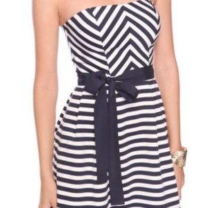 Forever 21 Striped Strapless Dress